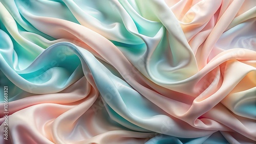 Abstract background with soft pastel colors elegant waves and folds of fabric Macro
