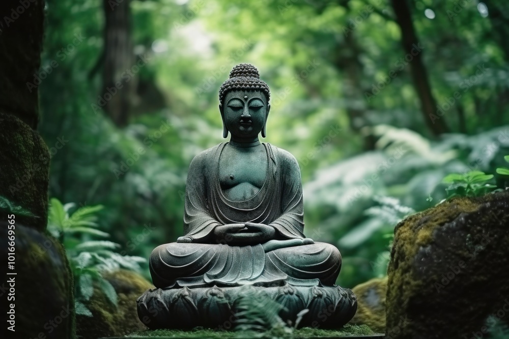 Buddha statue day representation spirituality.
