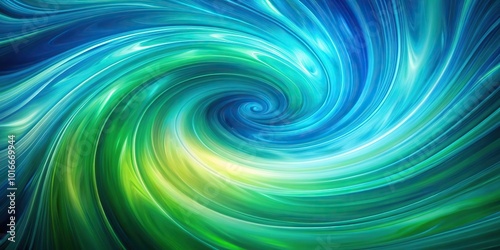 Abstract background with swirling blue and green color Wide-Angle photo