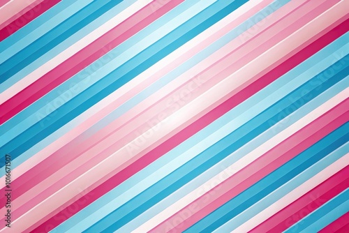 Abstract background with tilted angle pink white blue stripes