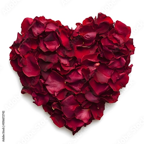 Wallpaper Mural A heart shape made of crimson rose petals. Torontodigital.ca