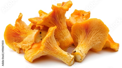 Clusters of Savory Chanterelle Mushrooms in Natural Setting