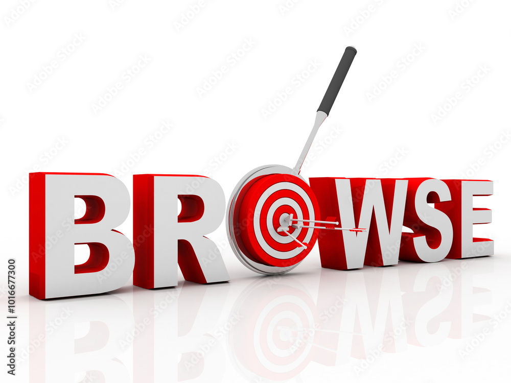 3d illustration browse search concept 3d illustration browse search concept