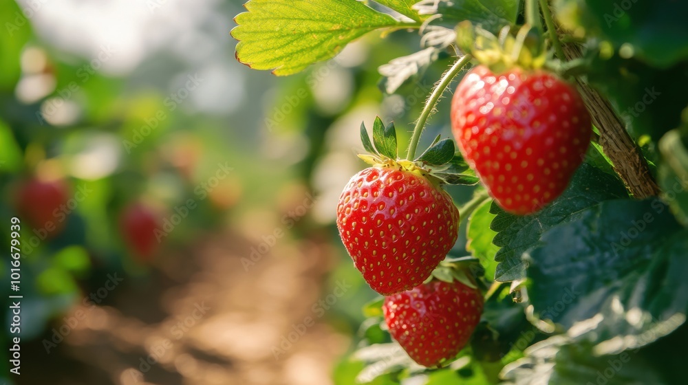 Ripe Strawberries.