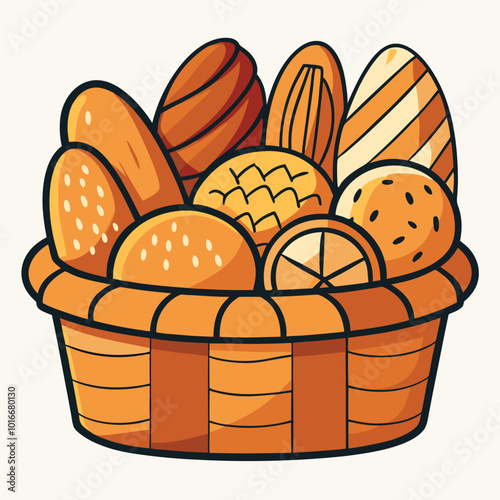 Bread vector illustration.