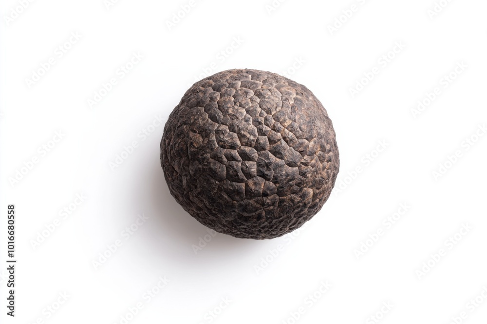 Mysterious Black Truffle in Pure White Isolation Mysterious Black Truffle in Pure White Isolation