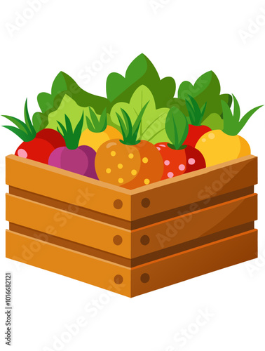 wooden crates for fruits and vegetables