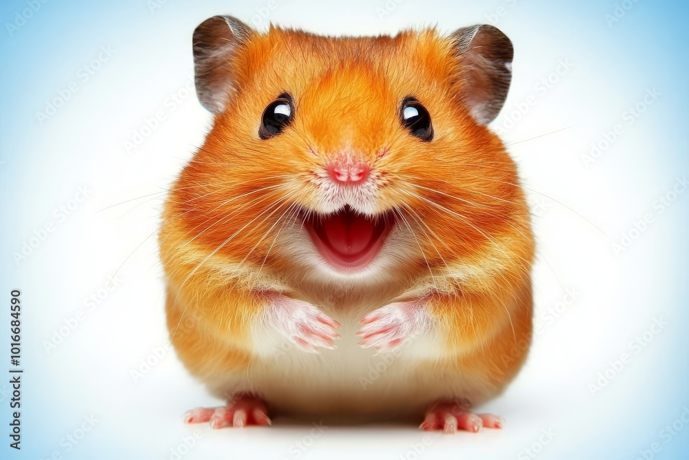 Stock photo of hamster on a light background. Stock photo of hamster on a light background.