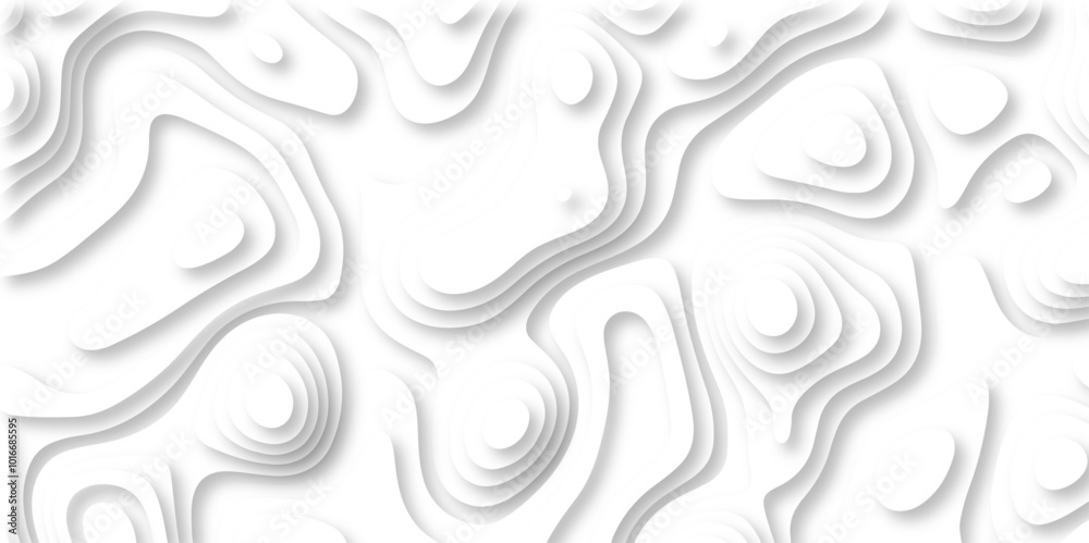 paper cut 3d render topography abstract, beautiful white Background. geometric map relief texture with curved layers and shadow. Realistic papercut decoration textured with wavy vector design. paper cut 3d render topography abstract, beautiful white Background. geometric map relief texture with curved layers and shadow. Realistic papercut decoration textured with wavy vector design.