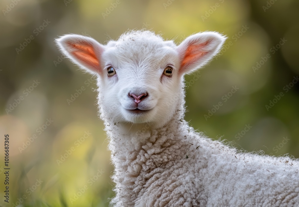 Cute Lamb Portrait. Cute Lamb Portrait.