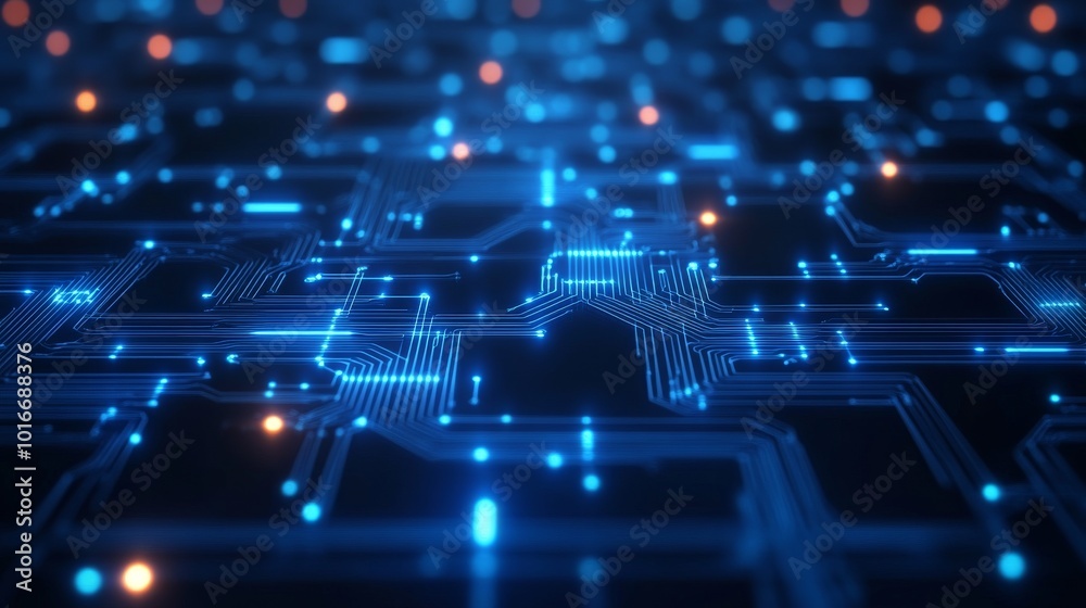 Obraz premium Future technology concept for business solutions, circle, globe. Stock image