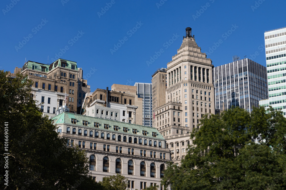 Beautiful Old Office Buildings in the Financial District of New York City Beautiful Old Office Buildings in the Financial District of New York City