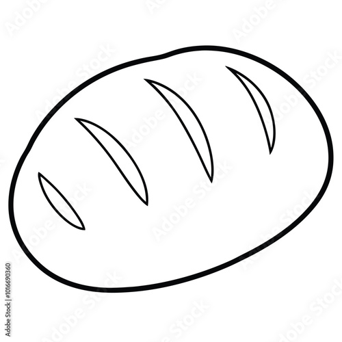 Bread vector. Bread liner art.