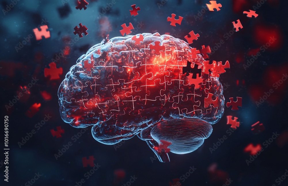 D Render of Brain Made of Puzzle Pieces Concept for Thinking Intelligence and Problem Solving D Render of Brain Made of Puzzle Pieces Concept for Thinking Intelligence and Problem Solving