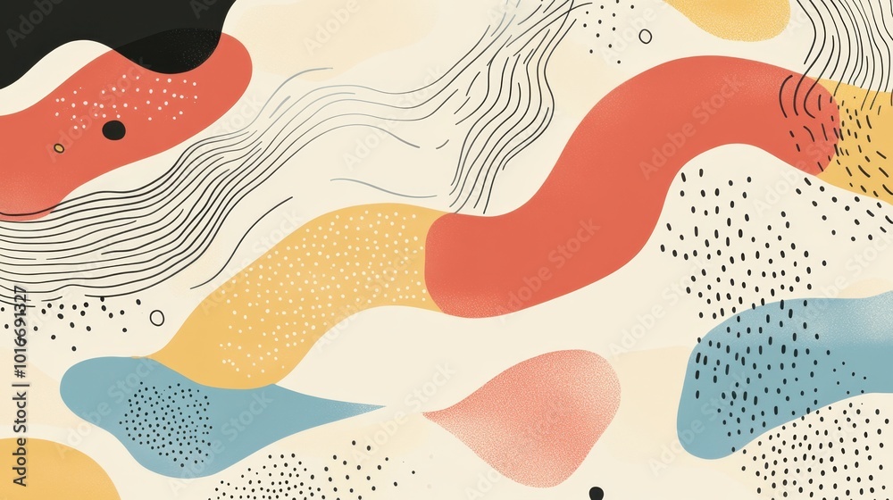 Abstract organic shapes in a hand-drawn doodle style, featuring intricate lines and minimalist patterns, offering a playful and creative design Abstract organic shapes in a hand-drawn doodle style, featuring intricate lines and minimalist patterns, offering a playful and creative design