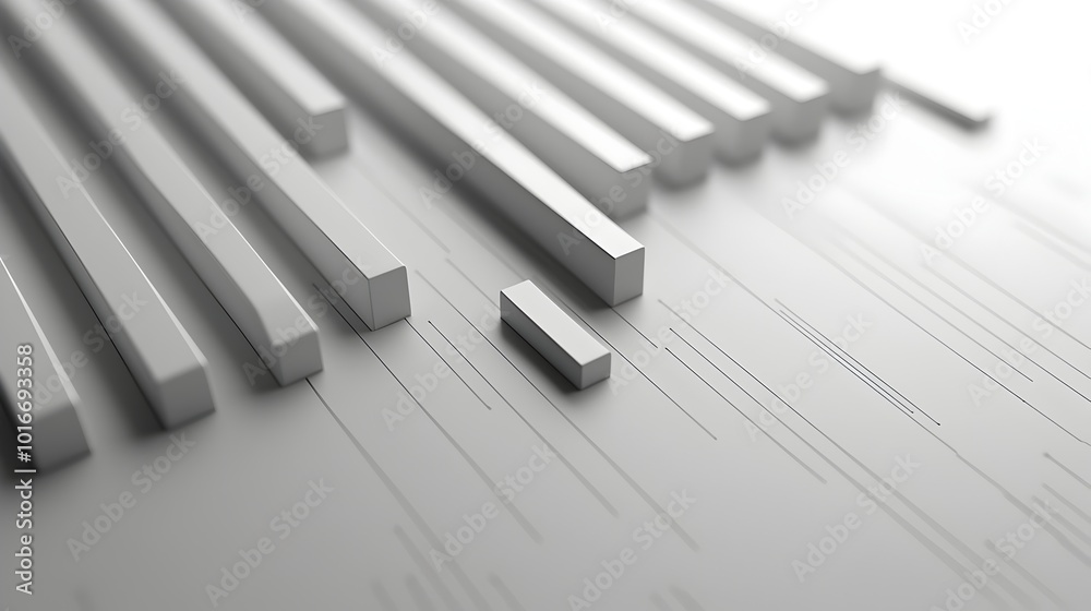 Minimalist Monochrome Data Visualization Charts and Graphs on Blank Surface Minimalist Monochrome Data Visualization Charts and Graphs on Blank Surface