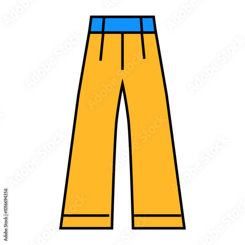 straight leg pants apparel line icon vector. straight leg pants apparel sign. isolated symbol illustration