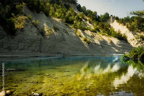 A tipical limestone formation along the rivers of southern Piamonte are the so called 