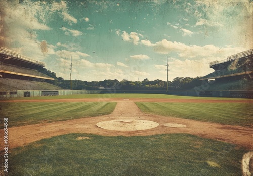 Vintage Baseball Field.