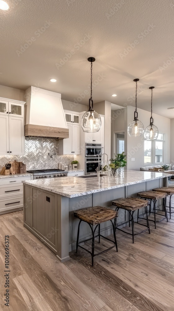 Modern kitchen interior featuring elegant decor and stylish furnishings, ideal for home improvement and design inspiration. Modern kitchen interior featuring elegant decor and stylish furnishings, ideal for home improvement and design inspiration.