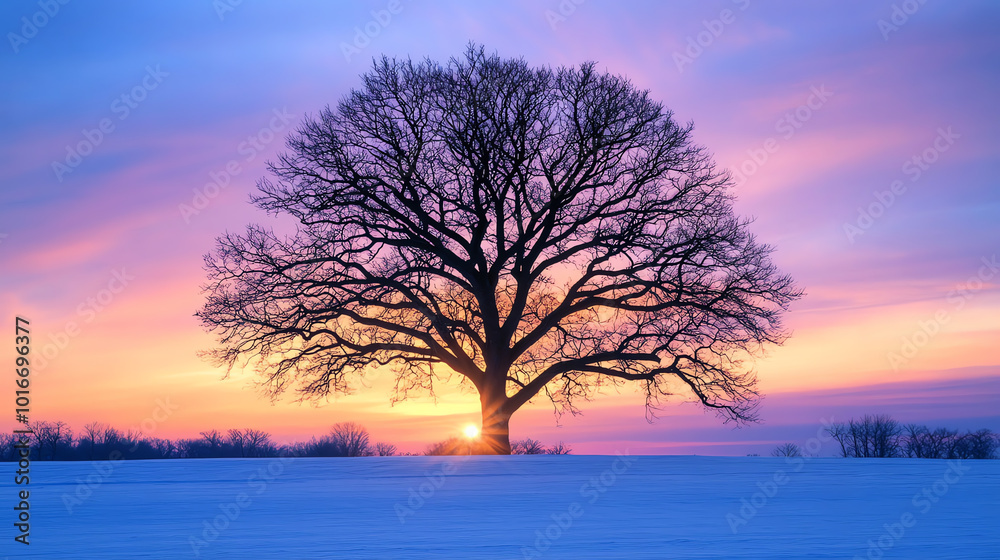 winter tree, AI generated winter tree, AI generated
