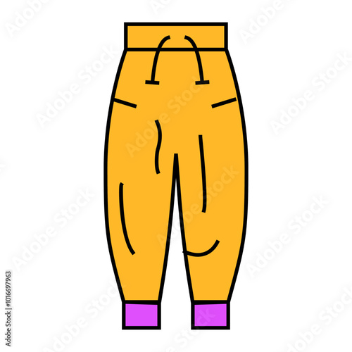 harem pants clothes line icon vector. harem pants clothes sign. isolated symbol illustration