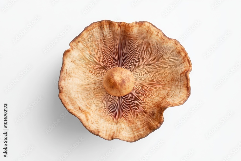 Rare Pine Mushroom in Serene Isolation Landscape Rare Pine Mushroom in Serene Isolation Landscape