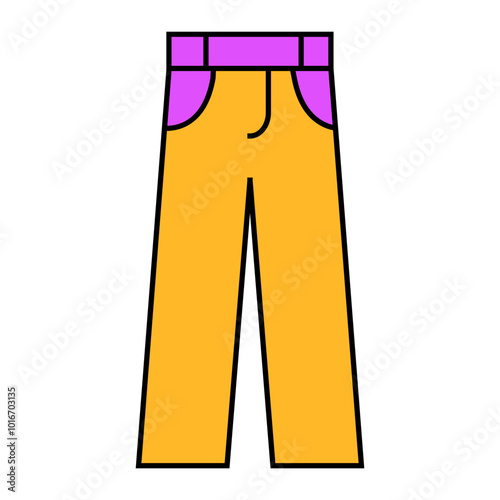 chino pants clothes line icon vector. chino pants clothes sign. isolated symbol illustration