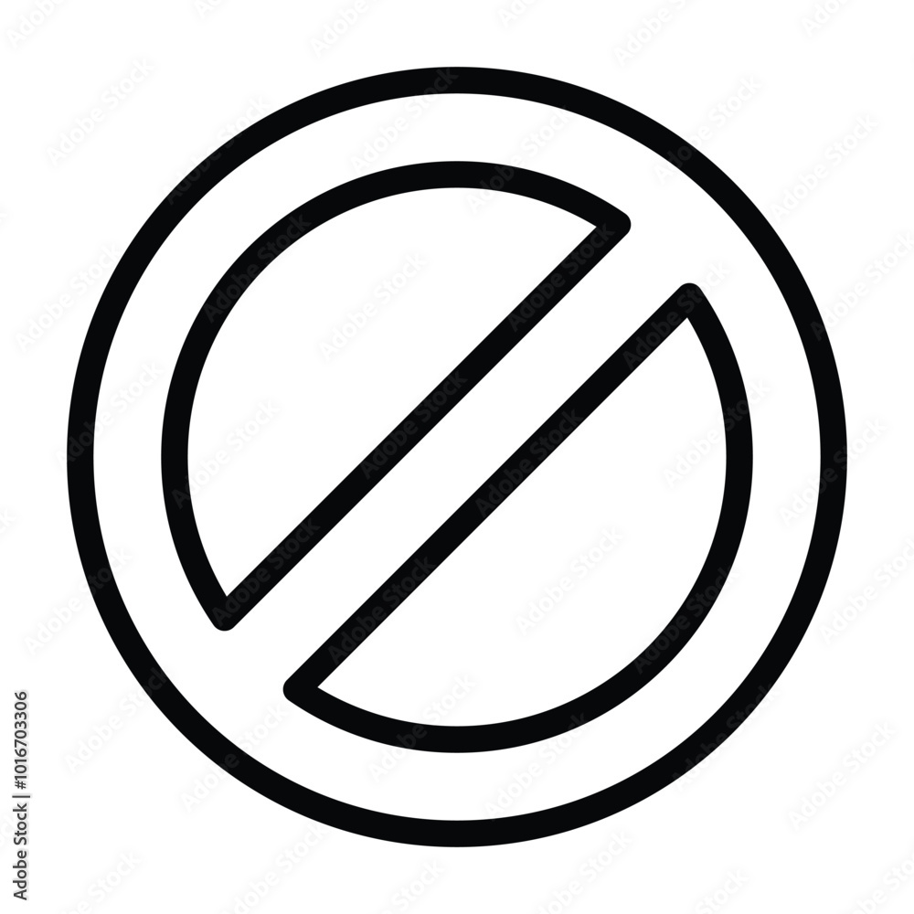 Blocking Simple Icon Outline Style, Editable Stroke Icon. Blocking Simple Icon Outline Style, Editable Stroke Icon.