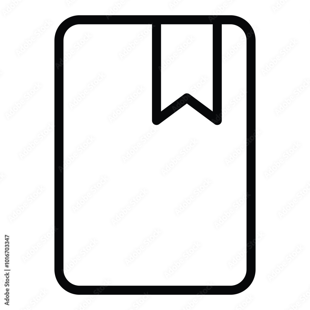Bookmark Simple Icon Outline Style, Editable Stroke Icon. Bookmark Simple Icon Outline Style, Editable Stroke Icon.