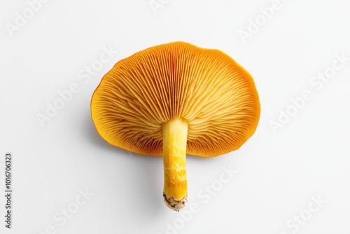 Majestic Saffron Milkcap Mushroom in Vivid Isolation