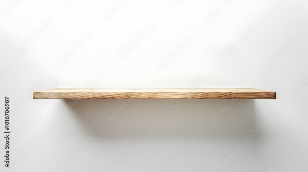 Minimalist Light Wood Floating Wall Shelf for Modern Interior Design Minimalist Light Wood Floating Wall Shelf for Modern Interior Design