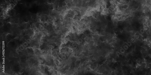 Abstract ash cloud and smoke texture in dark background. White Black fog effect transparent smoke isolated dark dramatic sky with black stormy clouds. Grunge creative and becorative fractal somke art