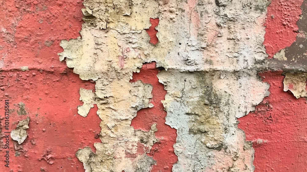 Obraz premium Peeling Paint on Weathered Wall Texture