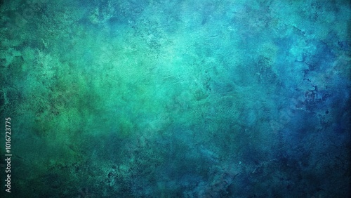 Abstract blue green grunge background with dark navy blue texture and teal highlights