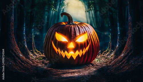 halloween night , halloween background , Jack O , pumpkins , copy space photo