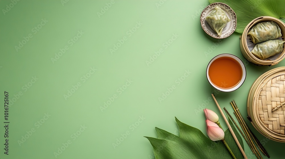 illustration Giant rice dumplings, dragon boat festival.illustration