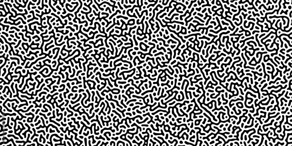 Organic seamless patterns with rounded lines Diffusion reaction background. Monochrome background of natural organic forms motion. Overlay template abstract Turing organic wallpaper background. Organic seamless patterns with rounded lines Diffusion reaction background. Monochrome background of natural organic forms motion. Overlay template abstract Turing organic wallpaper background.