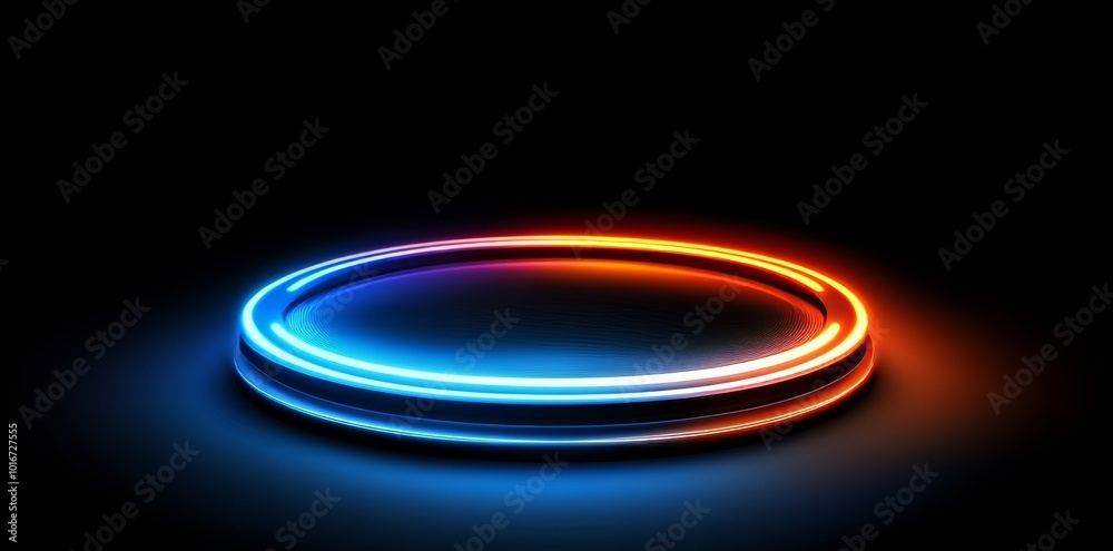 The panoramic view shows glowing rounded illuminated lines with motion blur. 360-degree seamless panorama with motion blur. The panoramic view shows glowing rounded illuminated lines with motion blur. 360-degree seamless panorama with motion blur.