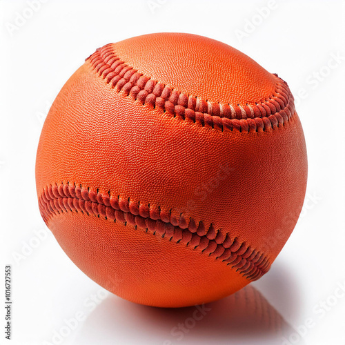 Orange softball, isolated on white background