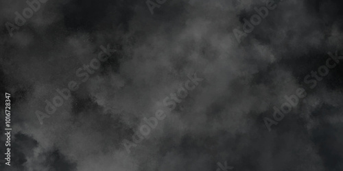 Abstract ash cloud and smoke texture in dark background. White Black fog effect transparent smoke isolated dark dramatic sky with black stormy clouds. Grunge creative and becorative fractal somke art