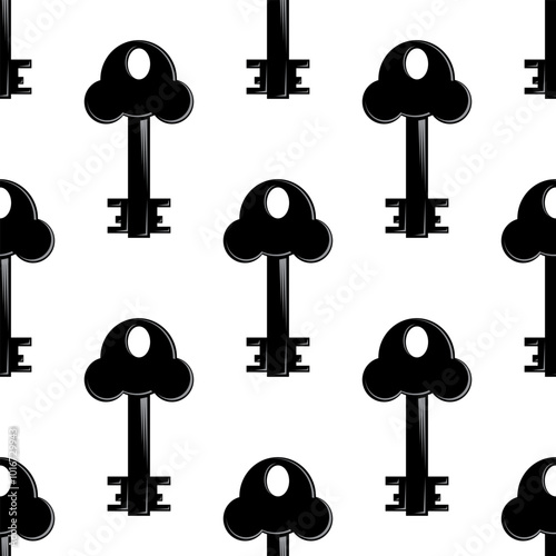 Vector key icon isolated on white background. Key icon. Lock or unlock sign. Padlock. Lock symbol. Unblock. Password icon. Access sign. Private access. Logo template. Safety symbol. Door key.