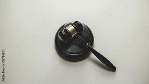 gavel and mallet on white background. law concept.