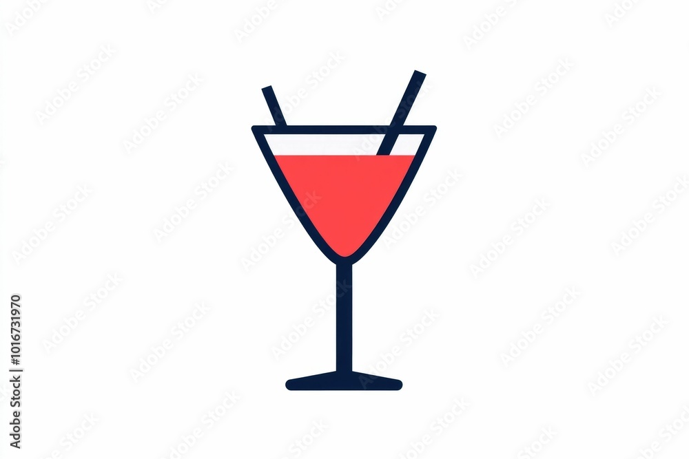 Simple yet elegant icon featuring a cocktail glass straw and ribbon design element centered and isolated on a clean white background This minimalist modern icon is perfect for use in branding Simple yet elegant icon featuring a cocktail glass straw and ribbon design element centered and isolated on a clean white background This minimalist modern icon is perfect for use in branding