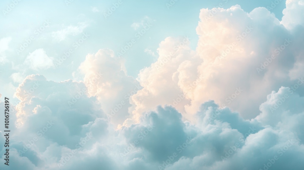 Gentle, cloud-like formations in soft pastel white and blue tones, transitioning seamlessly across the sky, creating a calming abstract scene Gentle, cloud-like formations in soft pastel white and blue tones, transitioning seamlessly across the sky, creating a calming abstract scene