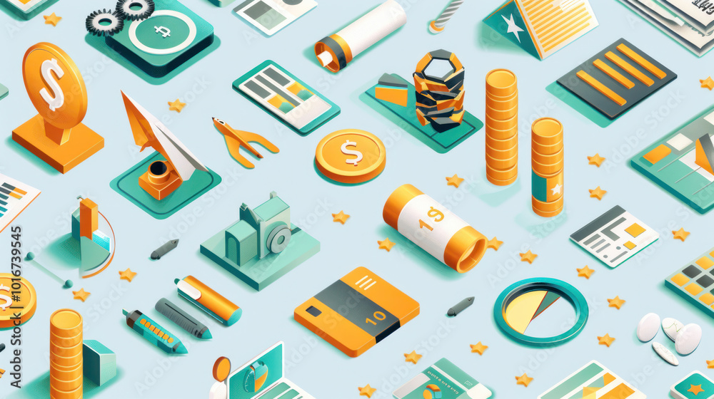 A visual of a diversified business investment portfolio, including startups, established companies, and venture capital. A visual of a diversified business investment portfolio, including startups, established companies, and venture capital.
