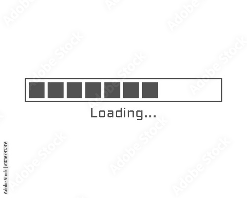 Collection Loading bar status icon. Vector illustration. Set of vector loaded icons. Download progress. Donload or Upload.