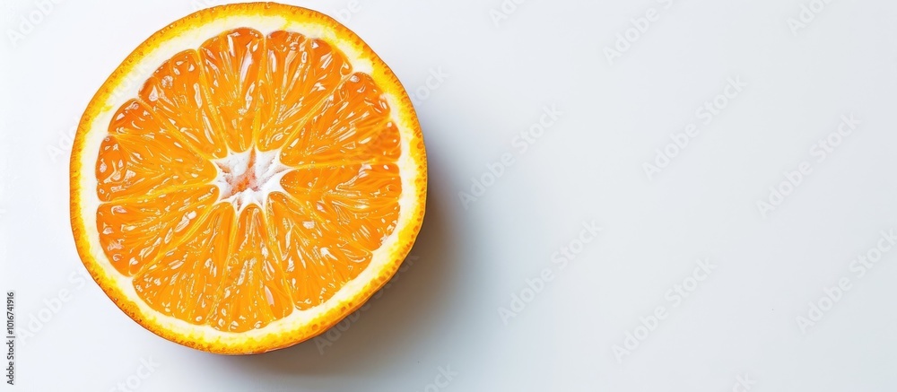 Half Orange on White Background Half Orange on White Background