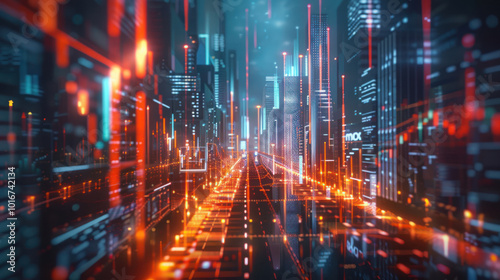 Wallpaper Mural A visual of a long-term investment strategy, with a growing portfolio of stocks, bonds, and real estate for steady financial growth. Torontodigital.ca