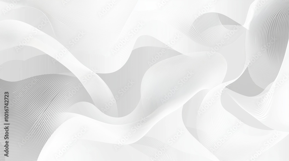 Obraz premium Soft Intertwining Organic Curves Design